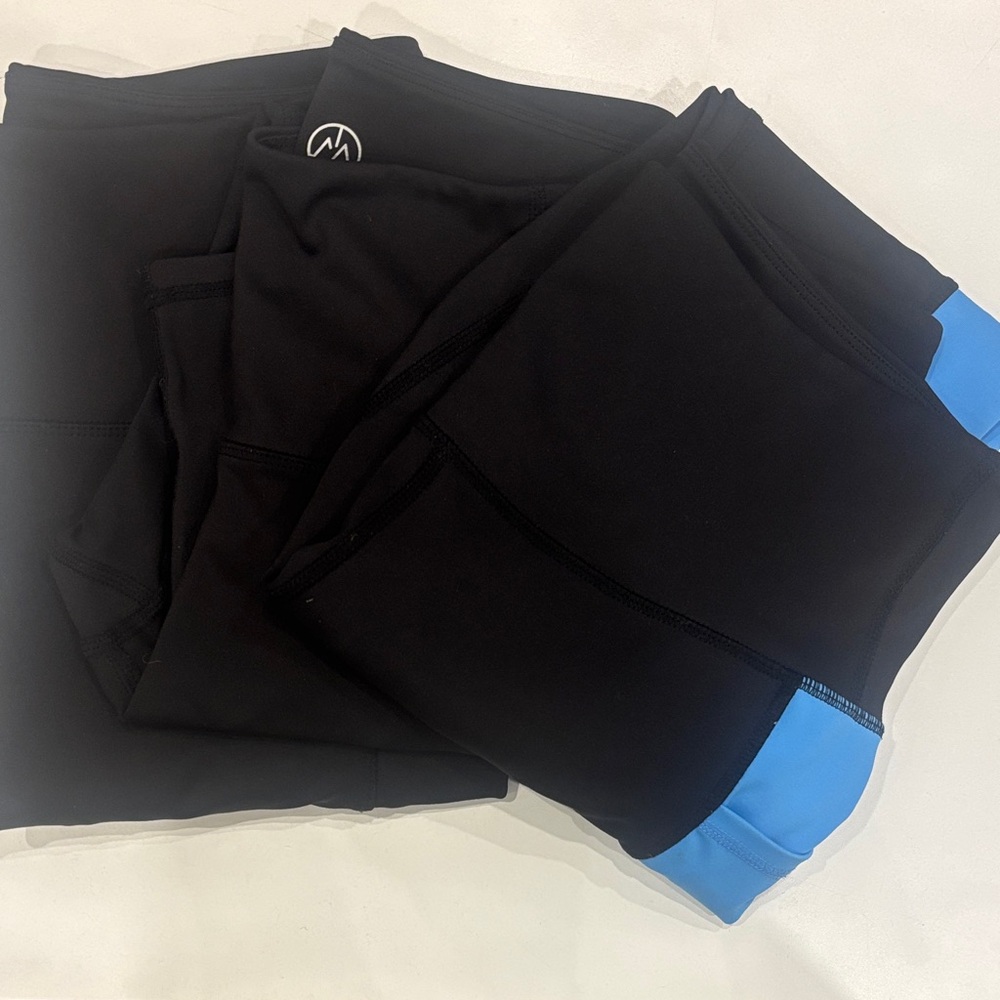 3 Pack Stylish Black and Blue Women's Leggings